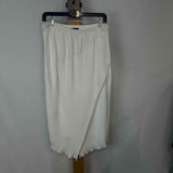 Femini Women's Size L White Ribbed Skirt