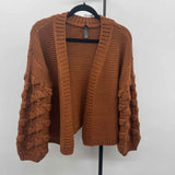 alya Women's Size S Brown Textured Cardigan