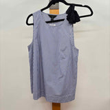 J Crew Women's Size XS Blue Stripe Sleeveless Shirt