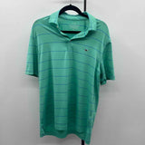 Vineyard Vines Men's Size M Green Striped Short Sleeve Shirt