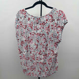 Tommy Hilfiger Women's Size XL Red Floral Short Sleeve Shirt