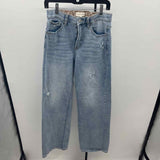 Risen Women's Size 8 Blue Distressed Jeans