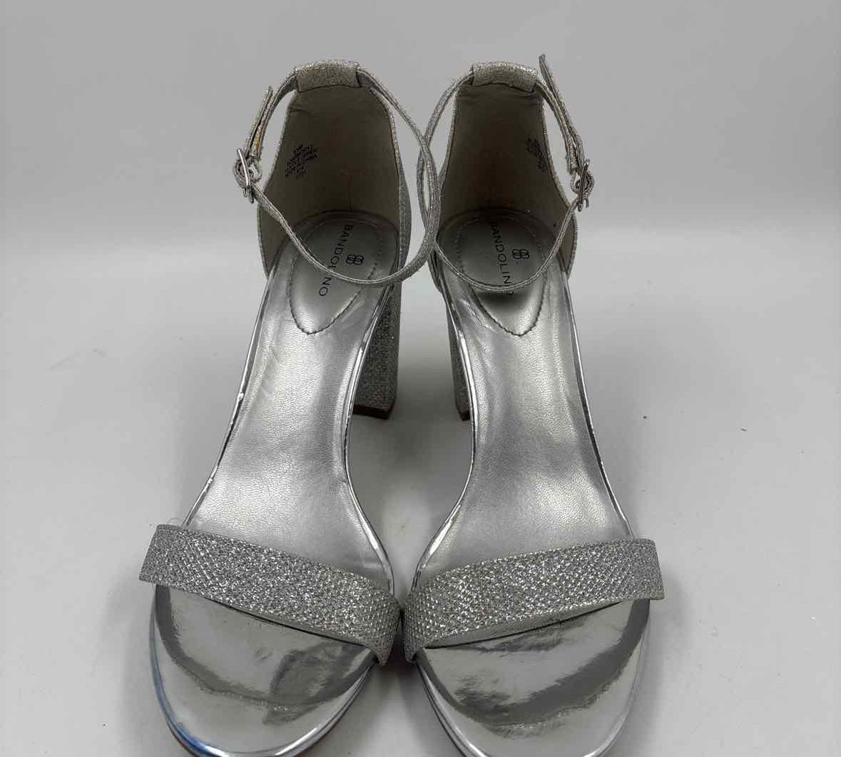 Bandolino Women's Shoe Size 8.5 Silver Shimmer Heels