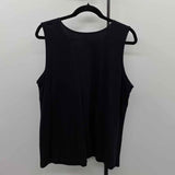 Christopher & Banks Women's Size XL Black Solid Sleeveless Shirt