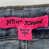 Betsey Johnson Women's Size 4 Blue Rhinestones Jeans