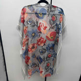 Unbranded Women's Size One Size Blue Floral Cardigan