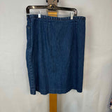 Talbots Women's Size 16 Blue Solid Skirt