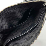 MICHAEL KORS Gray & Black Signature JET SET PVC Purse w/Chain & Leather Crossbody