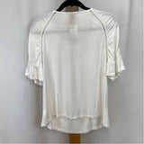 Cable & Gauge Women's Size L White Lace Short Sleeve Shirt
