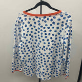 Leland Gal Women's Size XL White dotted Long Sleeve Shirt