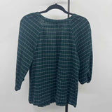 JJill Women's Size MP Green Checkered Long Sleeve Shirt