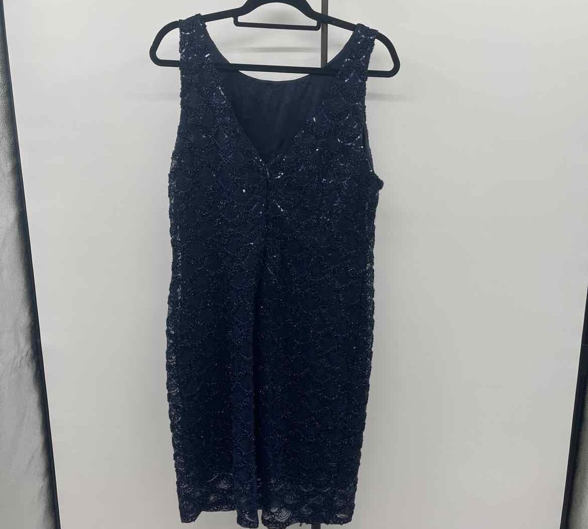 studio one Women's Size 16 Navy Beaded Gown/Evening Wear