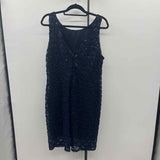 studio one Women's Size 16 Navy Beaded Gown/Evening Wear