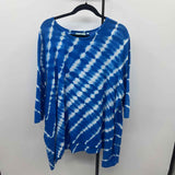 Lulu - B Women's Size 1X Blue Tie Dye Tunic
