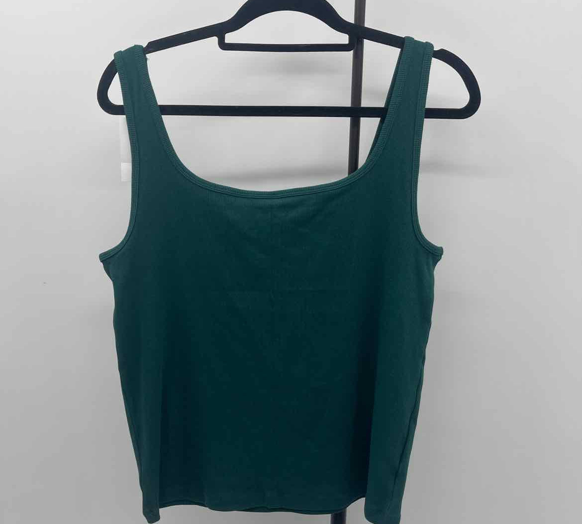 Loft Women's Size XL Green Ribbed Tank