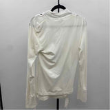 CABI Women's Size M White Solid Long Sleeve Shirt
