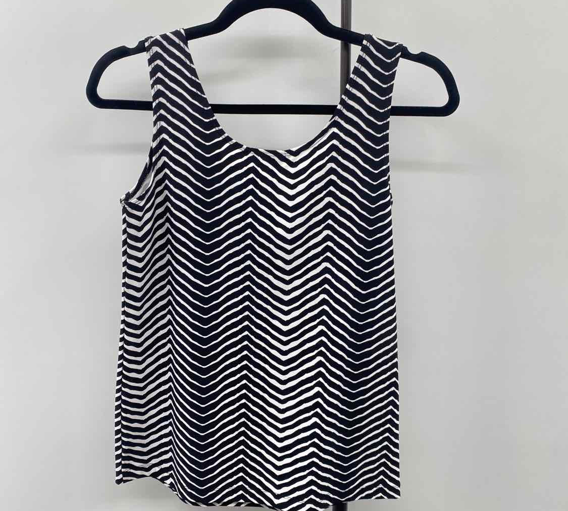Chico's Women's Size S Black Stripe Tank