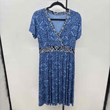 LL Bean Women's Size 10 Blue medallion Dress