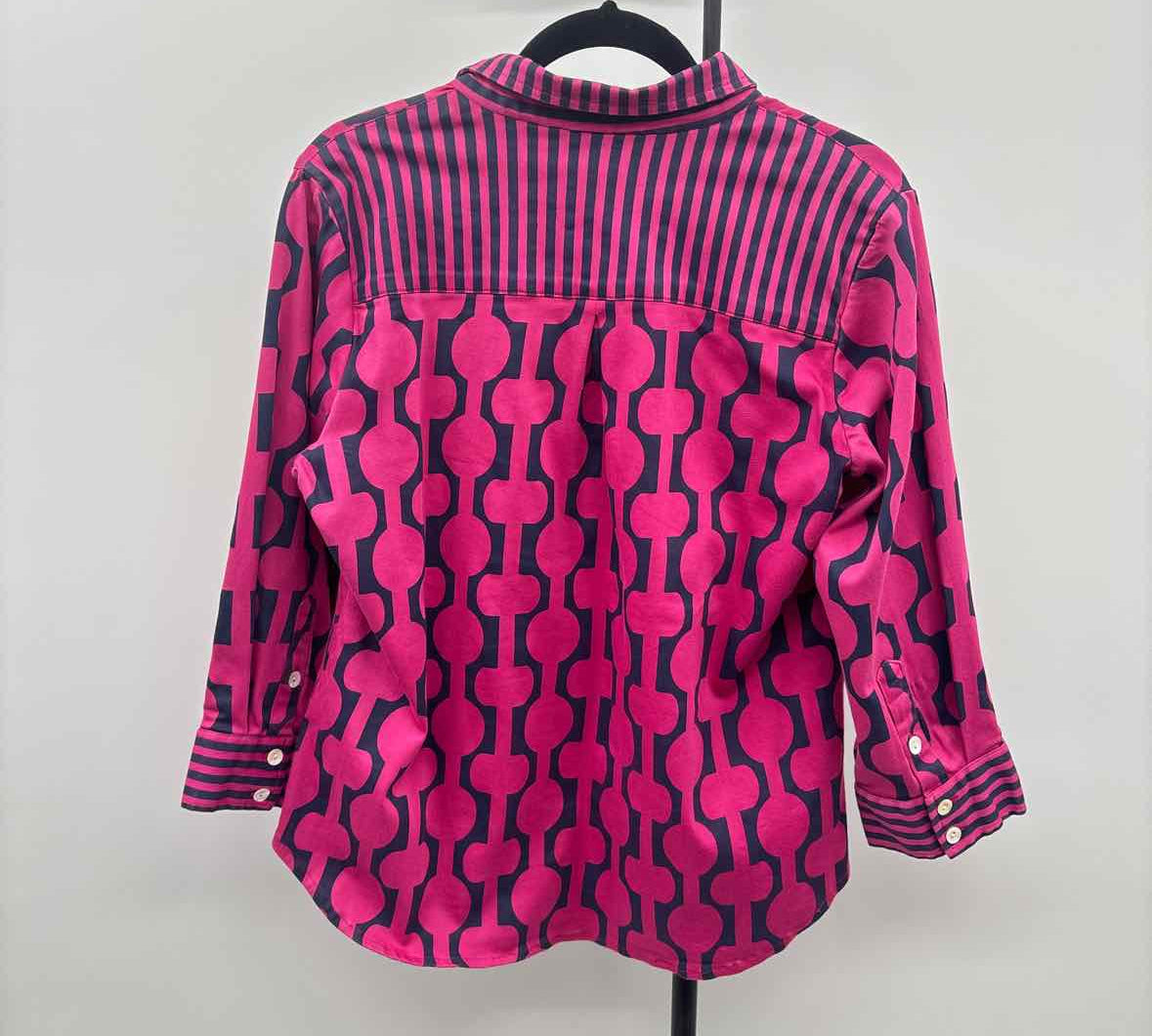 Gretchen Scott Women's Size XL Fuschia Abstract Long Sleeve Shirt