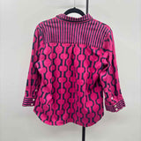 Gretchen Scott Women's Size XL Fuschia Abstract Long Sleeve Shirt