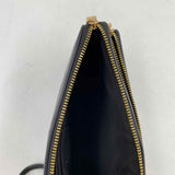 Coach Women's Black Luxe pebbled Wristlet