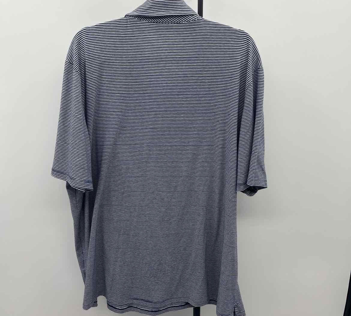 Vineyard Vines Men's Size 2XL Navy Striped Short Sleeve Shirt