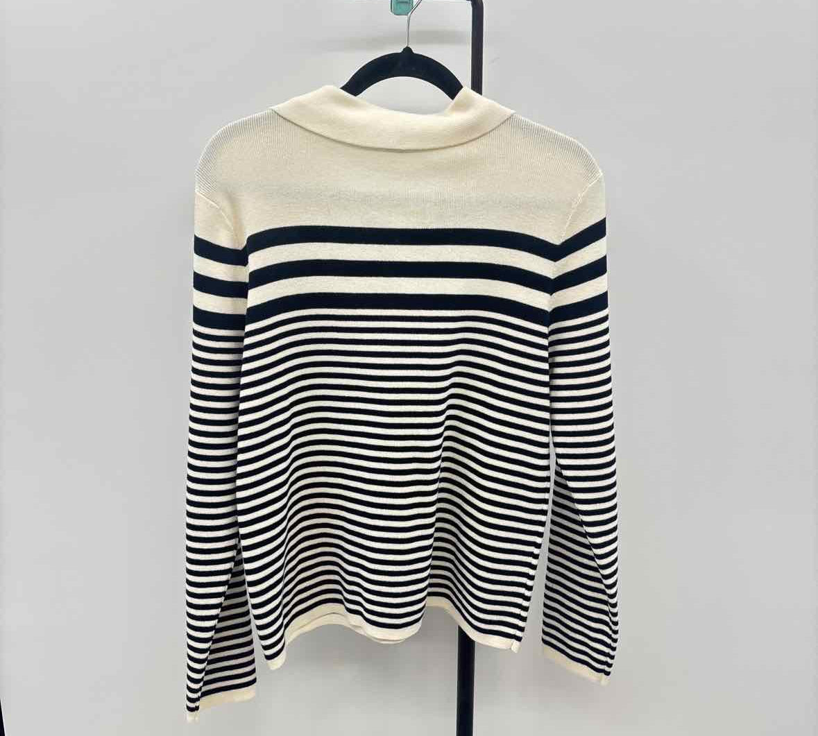 Talbots Women's Size XL Black Stripe Sweater