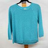 Talbots Women's Size M Turquoise Textured Sweater