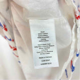 Talbots Women's Size 2X White Embroidered Short Sleeve Shirt