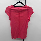We the Free Junior's Size L Rose Ribbed Short Sleeve Shirt