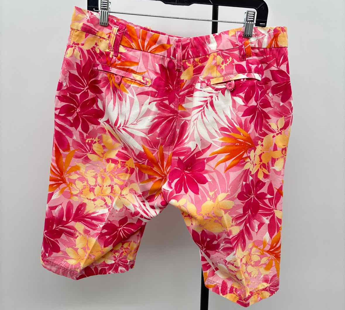 Caribbean Joe Women's Size 12 Fuschia Floral Shorts