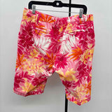 Caribbean Joe Women's Size 12 Fuschia Floral Shorts