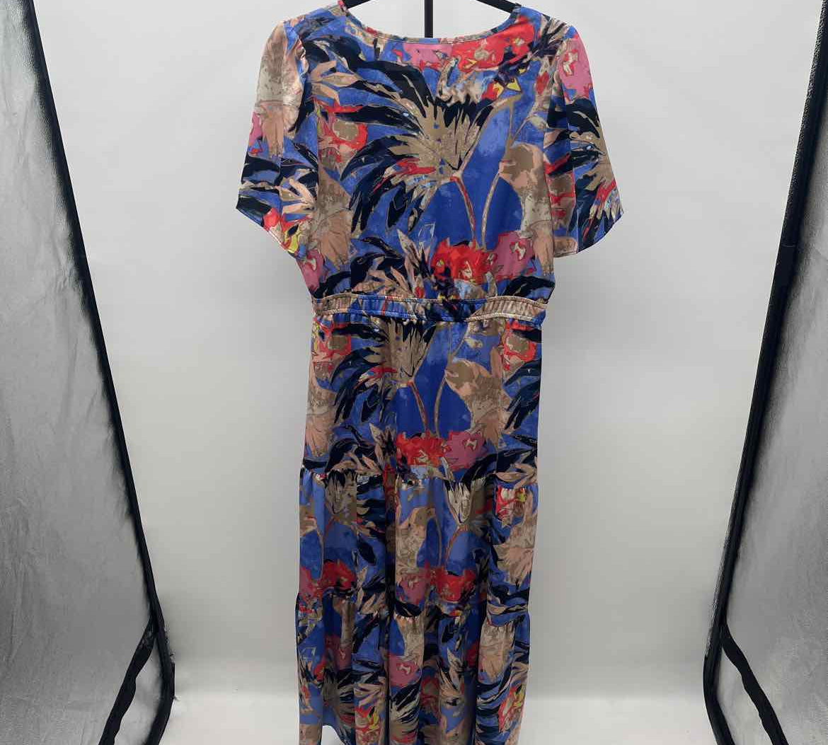 Nic & Zoe Women's Size 10 Blue Abstract Dress