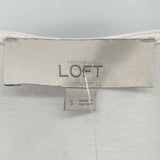 Loft Women's Size S White Solid Sleeveless Shirt