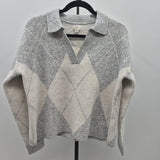 a new day Women's Size XS Gray Argyle Sweater