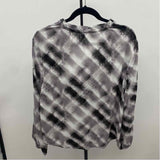 Cloth & Stone Women's Size S Charcoal Abstract Long Sleeve Shirt