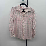 Talbots Women's Size S Pink Checkered Long Sleeve Shirt