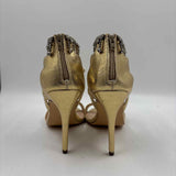 Nina Women's Shoe Size 9 Gold Rhinestones Heels
