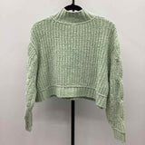 Free People Women's Size S Light Green Textured Sweater