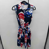 Talbots Women's Size 12P Navy Sailboats Dress