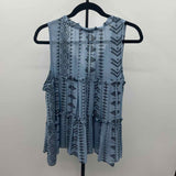 Blu Pepper Women's Size L Blue arrow Sleeveless Shirt