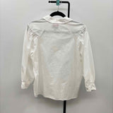 Hester & Orchard Women's Size L White Solid Long Sleeve Shirt
