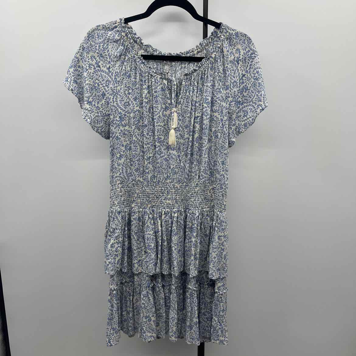 Patrons of Peace Women's Size 14 Blue Paisley Dress