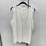 CJ Banks Women's Size 1X White Solid Sleeveless Shirt