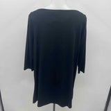 Eileen Fisher Women's Size M Black Solid Long Sleeve Shirt