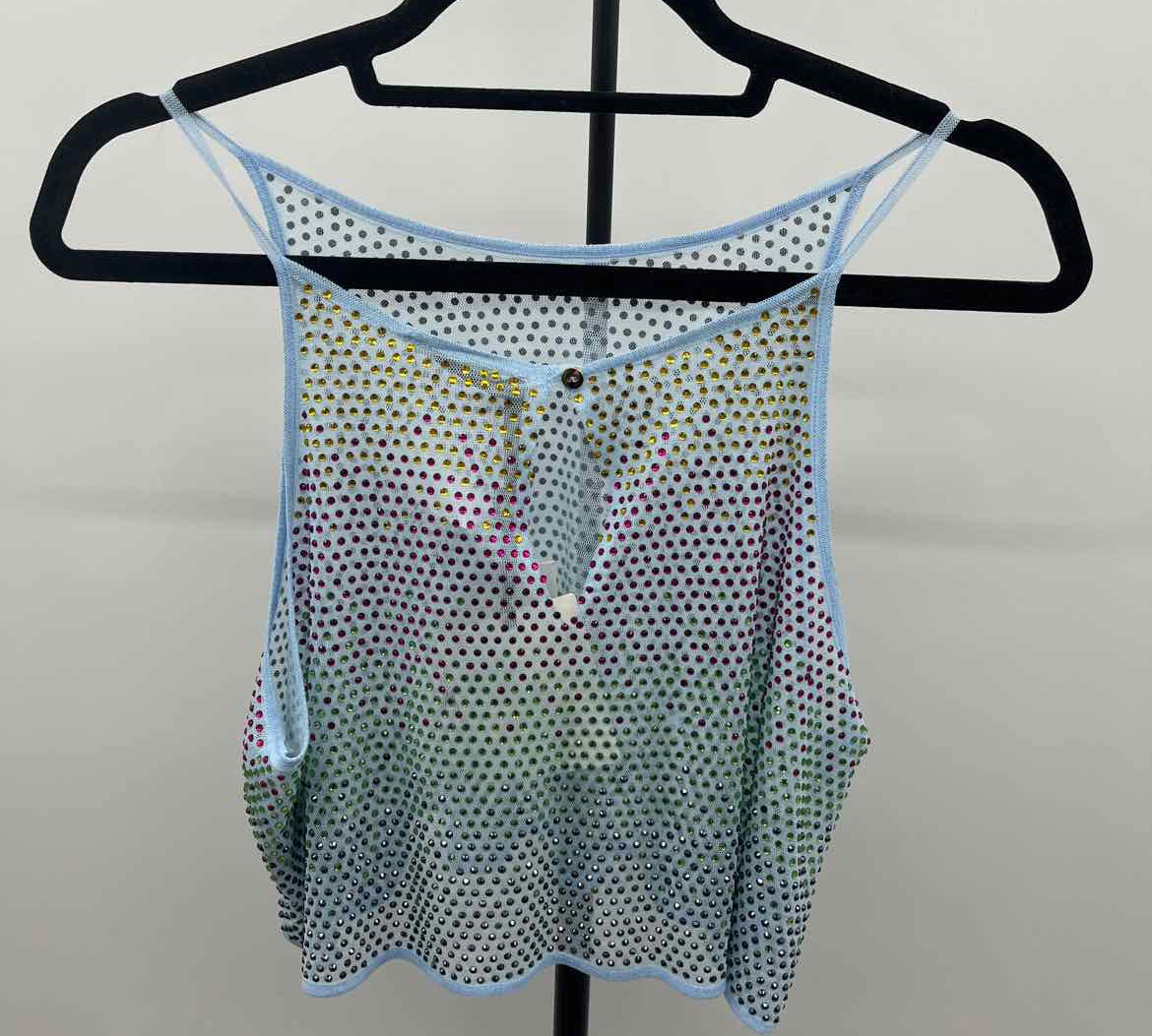 NOCTURNE Women's Size L/XL Blue Beaded Tank