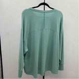 LL Bean Women's Size L Green Solid Sweatshirt