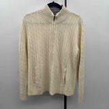 Jones New York Women's Size XL Ivory Cable Knit Cardigan
