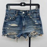 Zara Junior's Size 2 Blue Distressed Shorts