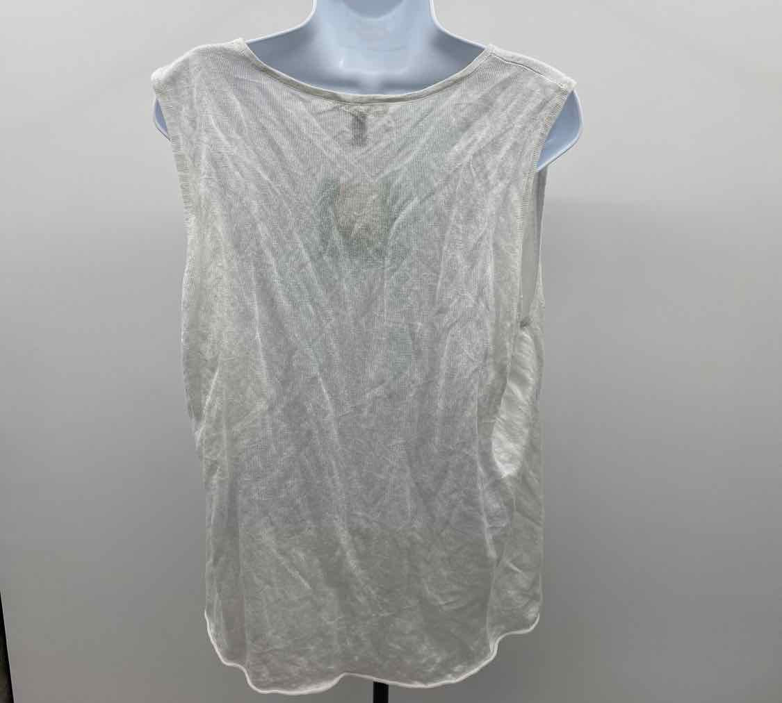 Eileen Fisher Women's Size L Gray Textured Sleeveless Shirt